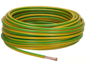Draad 6qmm soepel 10m geel/groen