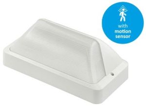 LED Portiek armatuur 5,5-10W 3CCT opaalkap IP66 + sensor wit