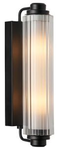 Wandlamp Nimal dubbel zwart E14 IP44