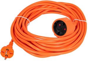 Verlengsnoer PVC oranje 2x1,5qmm 10m