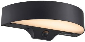 LED Solar wandlamp Monay rond 5W 3000K zwart IP44