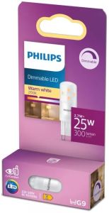 Philips LED steek G9 230V 2,7-25W 2700K dimbaar blister