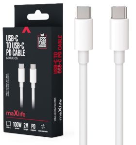 USB-C - USB-C kabel 2m wit 100W