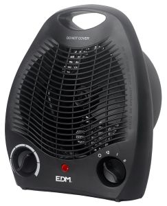 Ventilatorkachel thermostaat zwart 2000W
