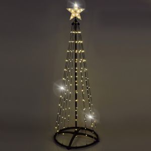 Spiraalboom 300cm 550 LEDs warm wit zwart