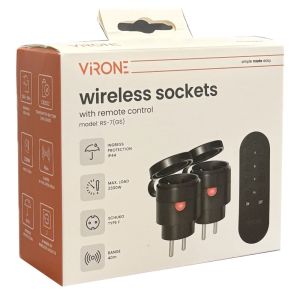 Basisset draadloos schakelen 2x mini ontvangers+AB zwart IP44 - Afbeelding 2