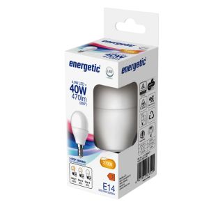Energetic LED kogel E14 4,9-40W 2700K mat MemoryDim - Afbeelding 2