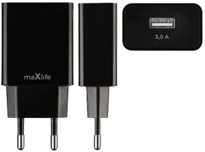USB lader 3A zwart - Afbeelding 2