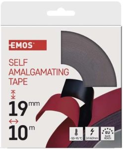 Vulcaniserende tape 19mm rol 10m zwart - Afbeelding 2
