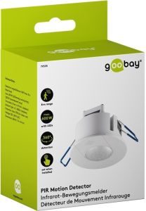 Bewegingsmelder IR inbouw plafond 360 graden compact wit - Afbeelding 2