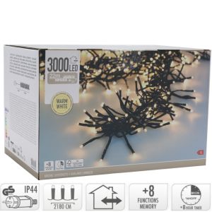 Clusterverlichting 3000 LEDS warm wit - Afbeelding 2