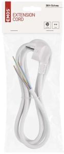 Aansluitsnoer 3x1,5qmm 2m wit PVC - Afbeelding 2