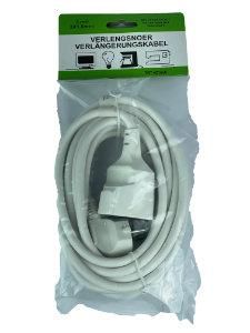 Verlengsnoer PVC RA 3x1,5qmm wit 5m - Afbeelding 2