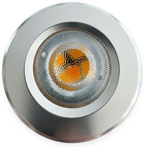 LED mini inbouwspot 2W 2700K 32mm rond vast geschuurd staal - Afbeelding 2