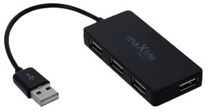 USB 2.0 hub 4 poorts USB naar 4x USB + 1,5m kabel - Afbeelding 2