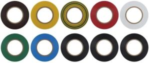 Isolatietape PVC 19mm rol 20m mix kleuren 10 rol - Afbeelding 2