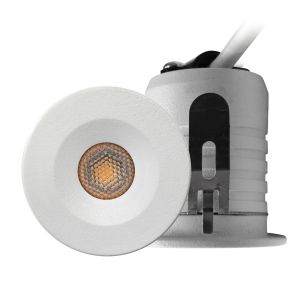 LED mini inbouwspot 2,5W 2700K 35mm 30gr rond vast wit - Afbeelding 2
