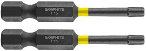 Bitset Torx impact TX15 lang 2x 50mm - Afbeelding 2