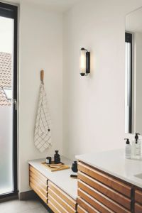 Wandlamp Nimal dubbel zwart E14 IP44 - Afbeelding 2