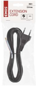 Eurosnoer 2x0,75qmm zwart 3m - Afbeelding 2