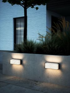 Wandlamp Fluctus zwart 2xE27 28cm IP44 - Afbeelding 2