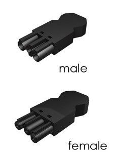 GST18© compatible aansluitsnoer 3x1,5qmm 2m 70° - Afbeelding 2