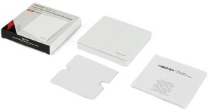 Draadloze wandschakelaar dubbel wit 2.4GHz - Afbeelding 2