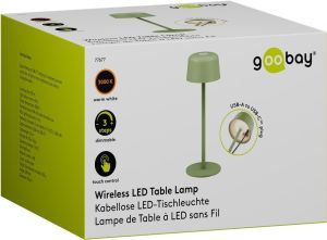 LED Tafellamp oplaadbaar 2W 3000K touch 25cm groen - Afbeelding 2