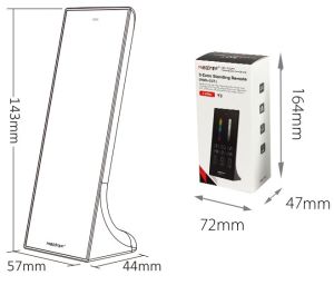 RGB-CCT afstandsbediening 2.4G 3-zones zwart staand model - Afbeelding 2
