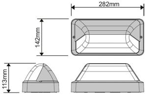 LED Portiek armatuur 5,5-10W 3CCT opaalkap IP66 + sensor wit - Afbeelding 2
