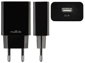 USB lader 2,1A zwart - Afbeelding 2