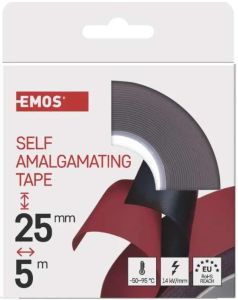 Vulcaniserende tape 25mm rol 5m zwart - Afbeelding 2