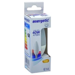 Energetic LED kaars E14 4,9-40W 2700K mat - Afbeelding 2
