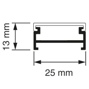 P25 kabelgoot 25x13 wit 2m Attema - Afbeelding 2