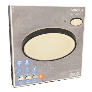 LED Plafonniere Noxy 17W 3000/4000K 35cm zwart IP44 - Afbeelding 2