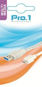 USB kabel A-male -> B-micro male 1,8m - Afbeelding 2