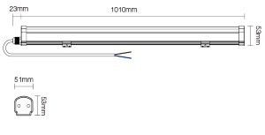 RGB-CCT LED 18W SWD armatuur 101cm IP66 - Afbeelding 2