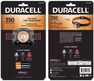 Duracell hoofdlamp Focusing 350 lumen - Afbeelding 2