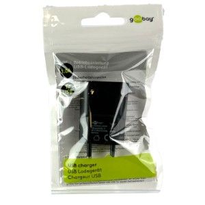 USB lader haaks 1A zwart - Afbeelding 2