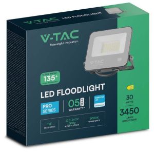 V-TAC LED Bouwlamp 30W 3000K zwart - Slimline Pro - Afbeelding 2