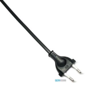 Eurosnoer 2x0,75qmm met schakelaar zwart 3m - Afbeelding 3