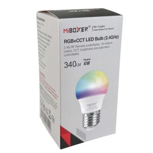 RGB-CCT LED E27 Kogel 4W RF 2.4G - Afbeelding 3