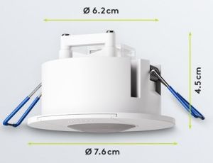 Bewegingsmelder IR inbouw plafond 360 graden compact wit - Afbeelding 3