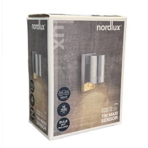 Wandlamp Tin Maxi GU10 verzinkt IP54 + sensor - Afbeelding 3