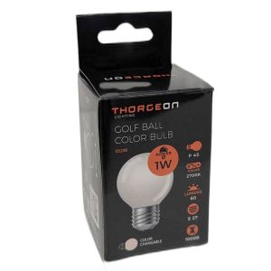 LED kogellamp E27 RGB 1W - Afbeelding 3