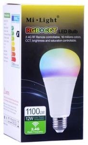 RGB-CCT LED E27 GLS 12W RF 2.4G - Afbeelding 3