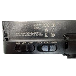LED railspot 3-fase zwart multi instelbaar 10-30W 3CCT - Afbeelding 3