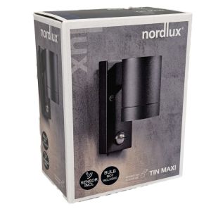 Wandlamp Tin Maxi GU10 zwart IP54 + sensor - Afbeelding 3