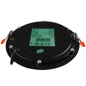 LED panel downlight 12W 4000K incl. driver zwart - Afbeelding 3