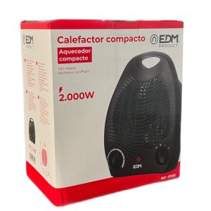 Ventilatorkachel thermostaat zwart 2000W - Afbeelding 3